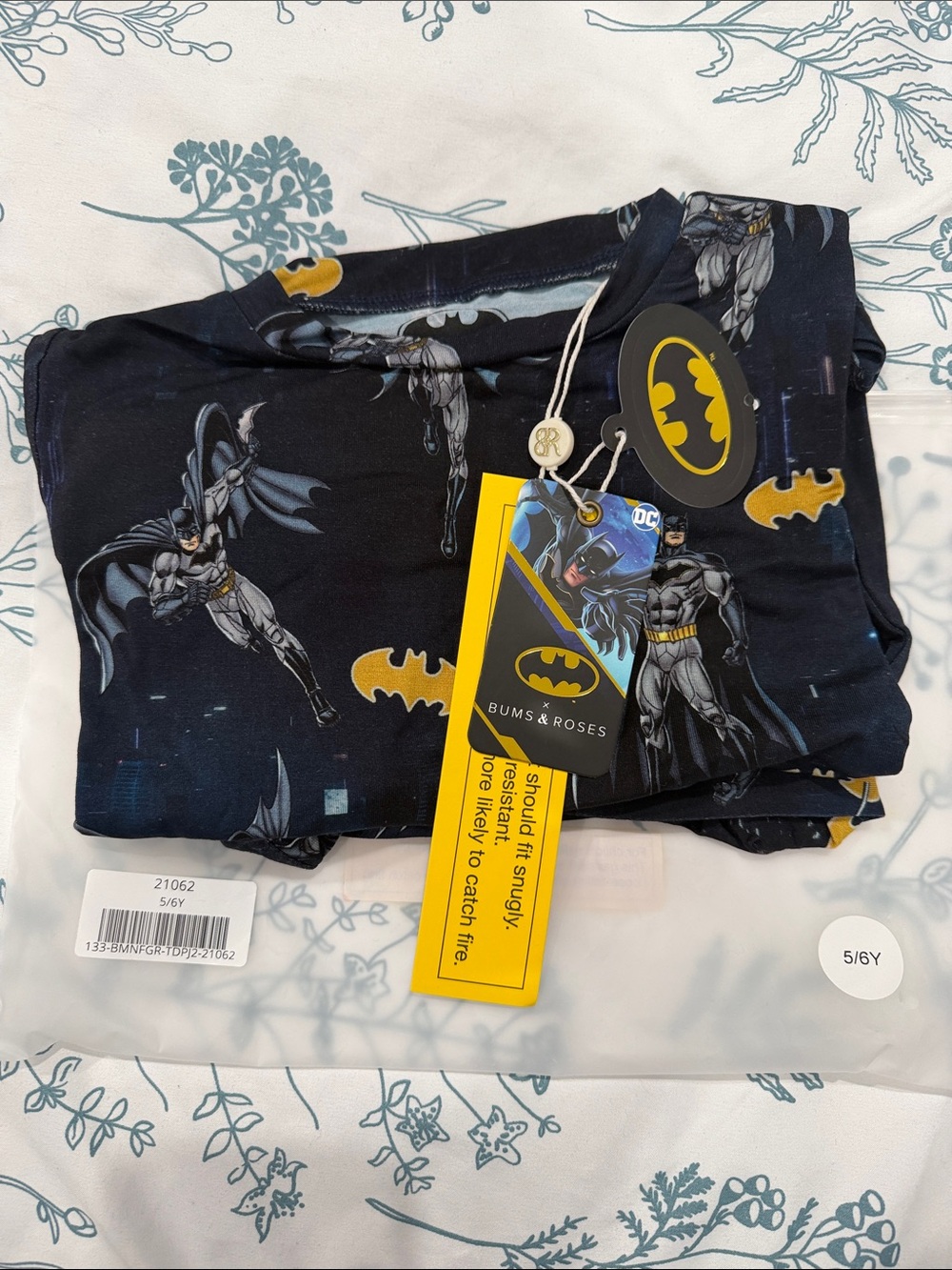Batman Kids Pajama Set - Navy and Yellow